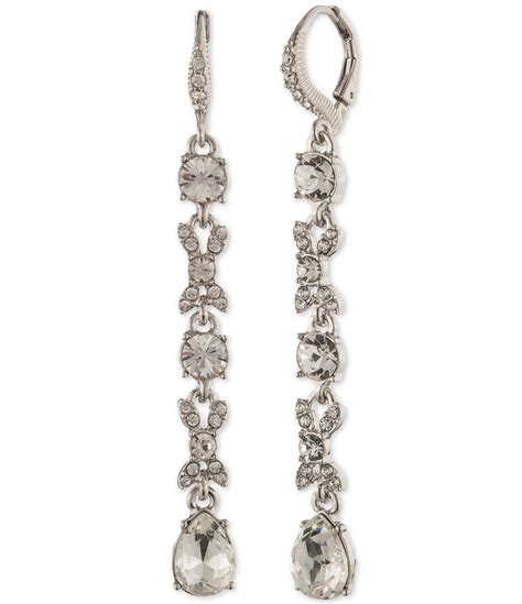 givenchy earrings crystal linear teardrop|givenchy earrings.